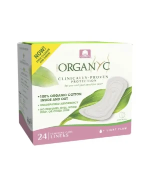 Higieniniai įklotai Organyc Light Flow 24 vnt.