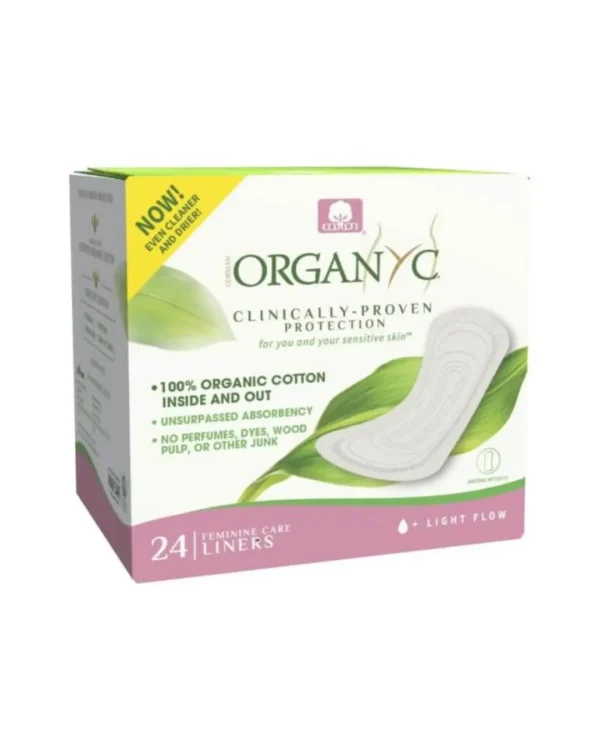 Higieniniai įklotai Organyc Light Flow 24 vnt.