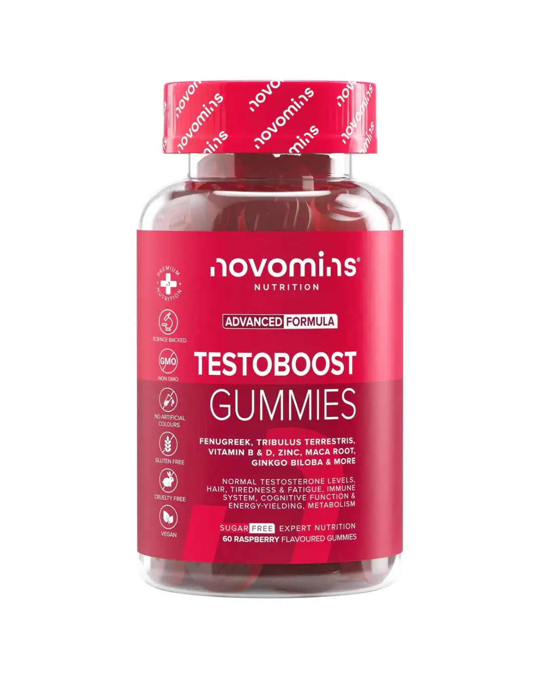 Novomins Testo Boost guminukai